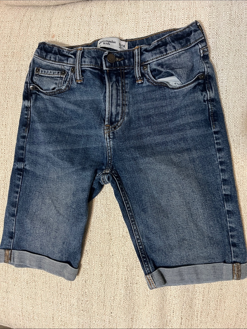 abercrombie kids Dark Blue Relaxed Jeans Shorts
